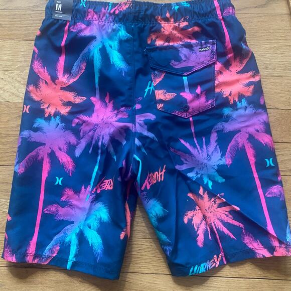 NWT Hurley Big Boys Woven Palm Print Swim Shorts Trunks (Sz. M) - Picture 5 of 6
